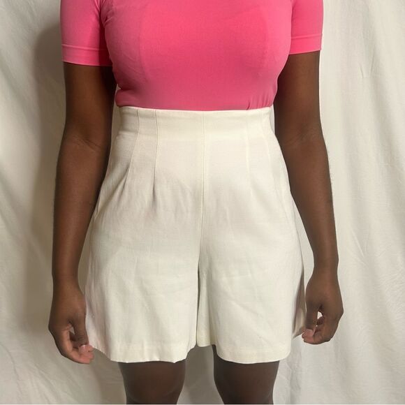 J. McLaughlin Vintage Cream White Dress Shorts - Picture 4 of 9